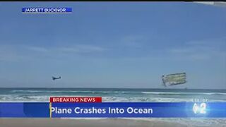 Small plane crashes into ocean in Huntington Beach, pilot rescued