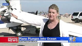 Small plane crashes into ocean in Huntington Beach, pilot rescued