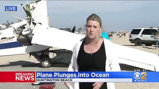 Small plane crashes into ocean in Huntington Beach, pilot rescued