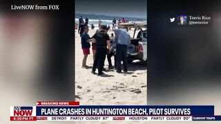 Small plane crashes in Huntington Beach NEW VIDEO | LiveNOW from FOX