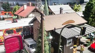 The best model railway in Germany - a miniature city with models of trains and locomotives