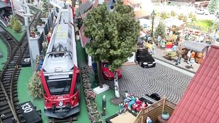 The best model railway in Germany - a miniature city with models of trains and locomotives