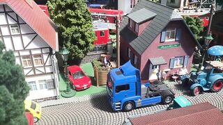 The best model railway in Germany - a miniature city with models of trains and locomotives