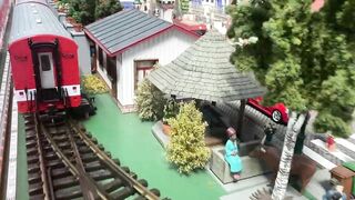 The best model railway in Germany - a miniature city with models of trains and locomotives