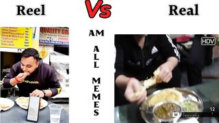 Reel Vs Real foodie ???? | memes | funny memes | #memes #amallmemes