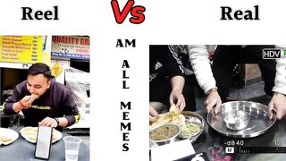 Reel Vs Real foodie ???? | memes | funny memes | #memes #amallmemes