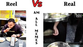 Reel Vs Real foodie ???? | memes | funny memes | #memes #amallmemes