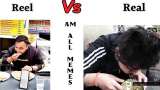 Reel Vs Real foodie ???? | memes | funny memes | #memes #amallmemes