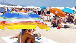 Barcelona beach walk/ beach Bogadell????️walking Spain best beaches