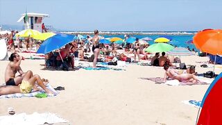 Barcelona beach walk/ beach Bogadell????️walking Spain best beaches