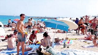 Bogadell, Barcelona beach walk ????️walking Spain best beaches