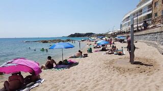 Lloret de Mar - Beach Walk tour Spain - Costa Brava - July 2022