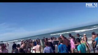 Vehicle drives on Daytona Beach, crashes into ocean -- multiple injuries reported