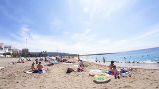 ???????? BARCELONA SPAIN ????️ Barceloneta Best Beach Walk Tour 4K