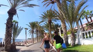 ???????? BARCELONA SPAIN ????️ Barceloneta Best Beach Walk Tour 4K