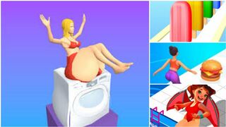 twerk run, squeeze garil, popsicle stack all gameplay 3d android io3j