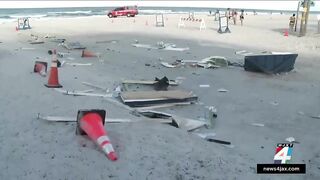 Car crashes through crowded Florida beach, injures multiple people