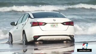 Car crashes through crowded Florida beach, injures multiple people