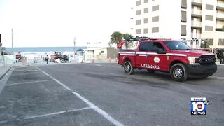 Beachgoers were hurt on a Florida beach after a car drove onto the sand