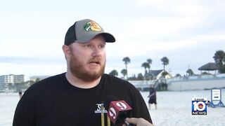 Beachgoers were hurt on a Florida beach after a car drove onto the sand