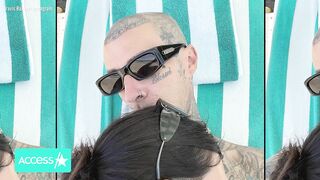 Kourtney Kardashian & Travis Barker Cuddle At Beach