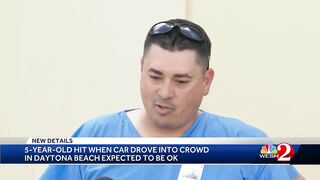 5-year-old hit when car drove into crowd in Daytona Beach expected to be OK