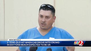 5-year-old hit when car drove into crowd in Daytona Beach expected to be OK