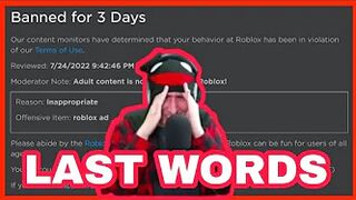 Kreekcraft's LAST WORDS AFTER HE GOT BANNED FROM ROBLOX...