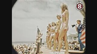 Bikini Contest in 1967 at Mission Beach in San Diego