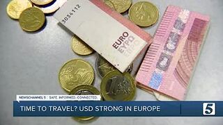 Time to travel? Exchange rate for euros is the best it's been in 20 years