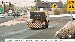 Clusters of storms travel down I-15 in Las Vegas