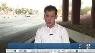 Clusters of storms travel down I-15 in Las Vegas