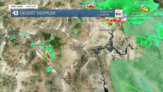 Clusters of storms travel down I-15 in Las Vegas