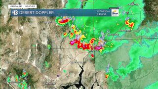 Clusters of storms travel down I-15 in Las Vegas