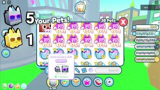 I Opened A Lot of *NEW* GIFTS in Pet Simulator X! ????