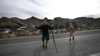 Model Photoshoot VLOG, Wild Set Free in Las Vegas Ghost Town | 4K