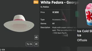 SHOULD YOU GET THIS NEW LIMITED FEDORA!? (ROBLOX White Fedora - George Ezra)