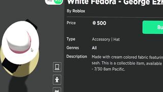 SHOULD YOU GET THIS NEW LIMITED FEDORA!? (ROBLOX White Fedora - George Ezra)