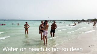 IBIZA Beach Summer - Long Beach On Mallorca Alcudia Beach Best Island Life Walking 4K Travel Vlog