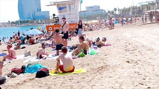Barcelona beach walk, beach Sant Miquel/walking Spain best beaches
