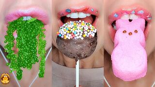 Most Satisfying Popular ASMR Eating Emoji Food Challenge Mukbang 먹방