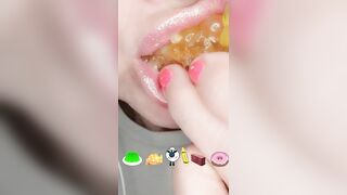 Most Satisfying Popular ASMR Eating Emoji Food Challenge Mukbang 먹방