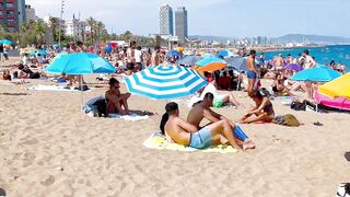 Barcelona beach walk, beach Sant Sebastia/walking Spain best beaches