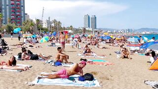 Barcelona beach walk, beach Sant Sebastia/walking Spain best beaches