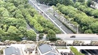 Amphibious tanks seen on Chinese beach facing Taiwan