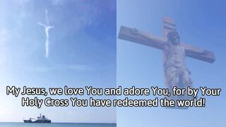 Fascinating Crucifix With Jesus Appears Above Florida Beach Surrounded In Heart! Reported Aug. 2022!