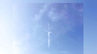 Fascinating Crucifix With Jesus Appears Above Florida Beach Surrounded In Heart! Reported Aug. 2022!