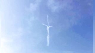 Fascinating Crucifix With Jesus Appears Above Florida Beach Surrounded In Heart! Reported Aug. 2022!