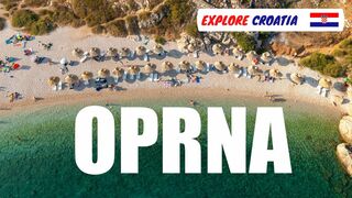 Oprna beach, Krk Island in Croatia