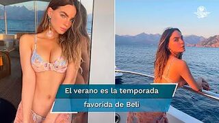 Belinda luce bikini en tonos pastel y causa furor en Instagram